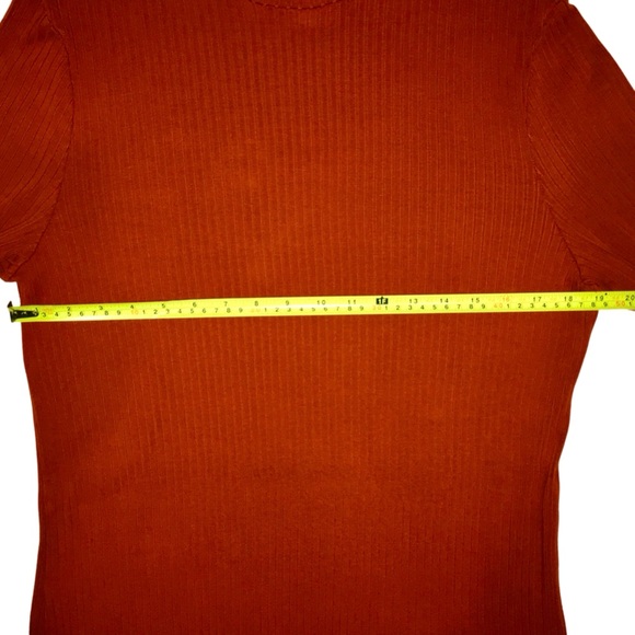 Rust Orange Dress 3/4 Sleeve Mock Neck Long Sleeve Sweater Dress A New Day XXL - Picture 11 of 14
